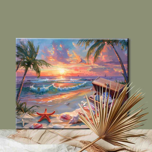 Sunset Beach Treasure paint by numbers