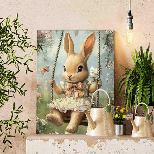 Swing Bunny Delight Paint by Numbers