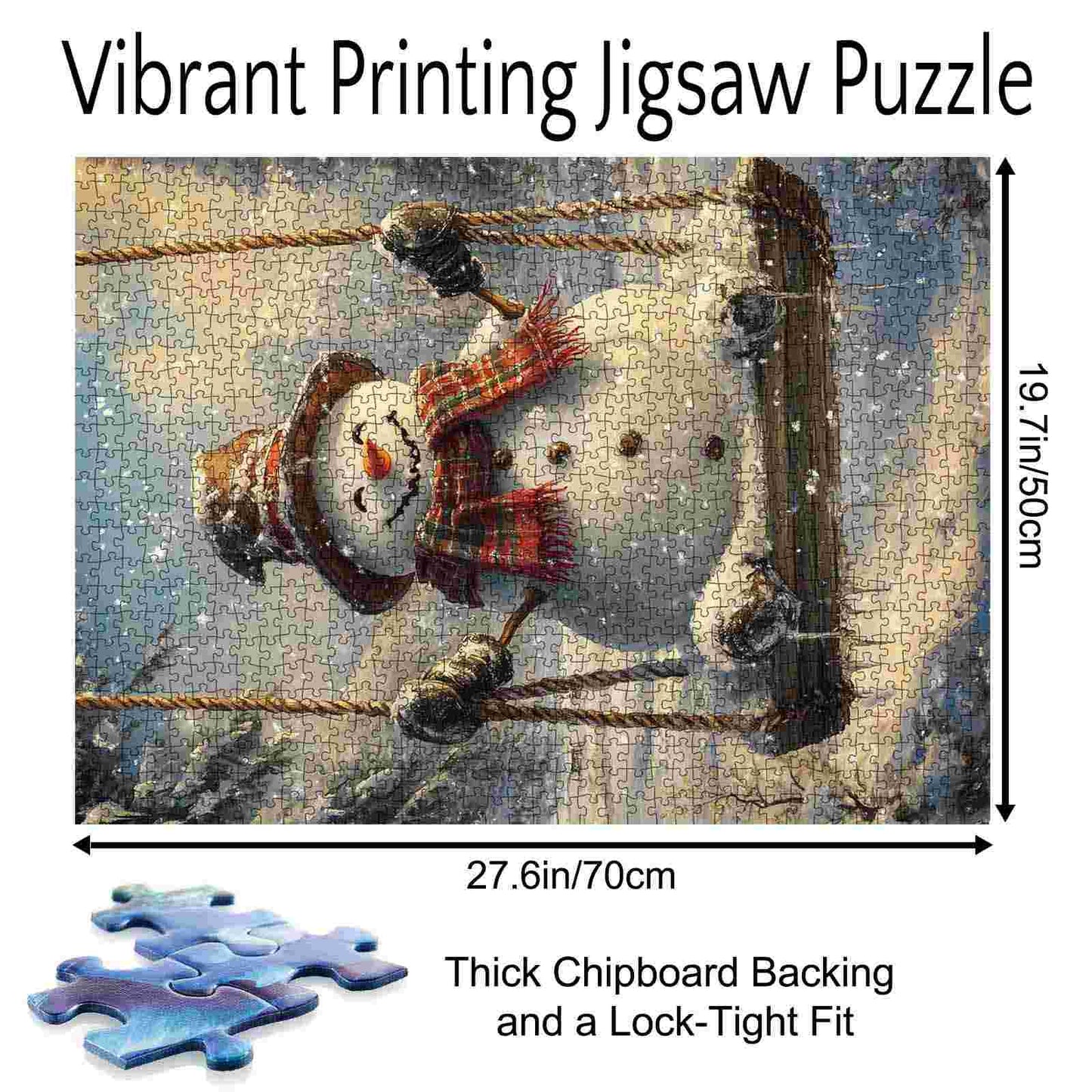 Swinging Snowman Jigsaw Puzzle