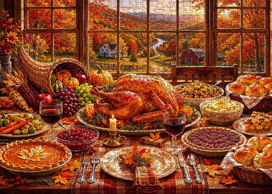 Thanksgiving Harvest Feast Jigsaw Puzzle