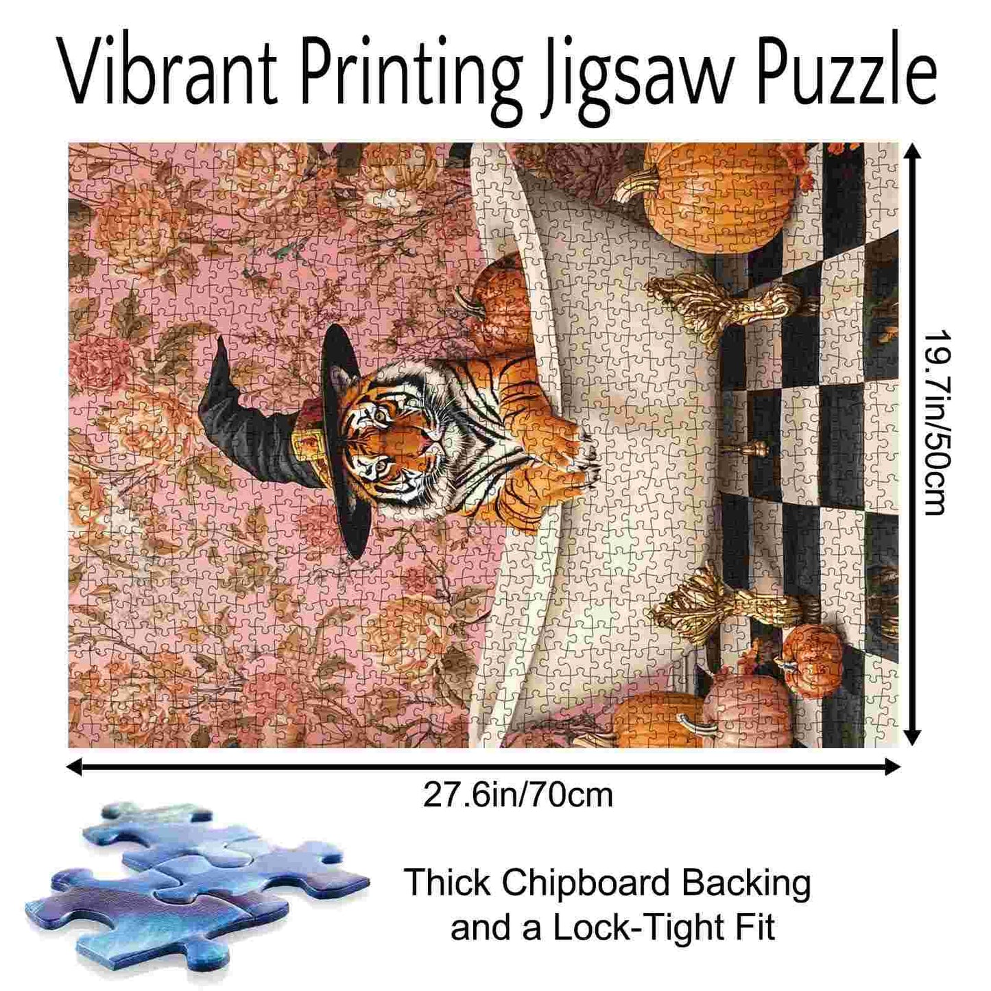 Tiger in Bathtub Fantasy Jigsaw Puzzle