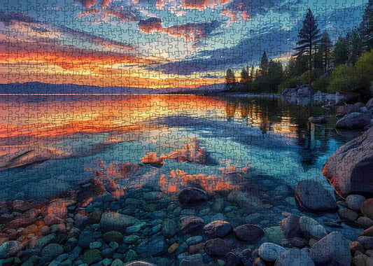 Tranquil Sunset Lake Jigsaw Puzzle