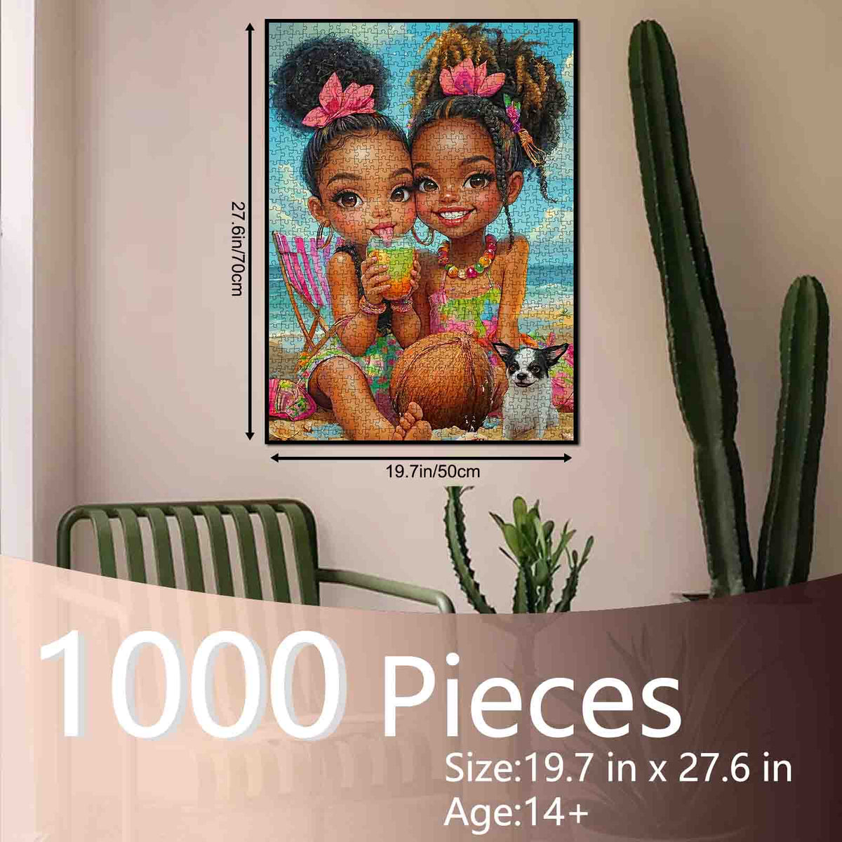 Tropical Beach Best Friends Jigsaw Puzzle
