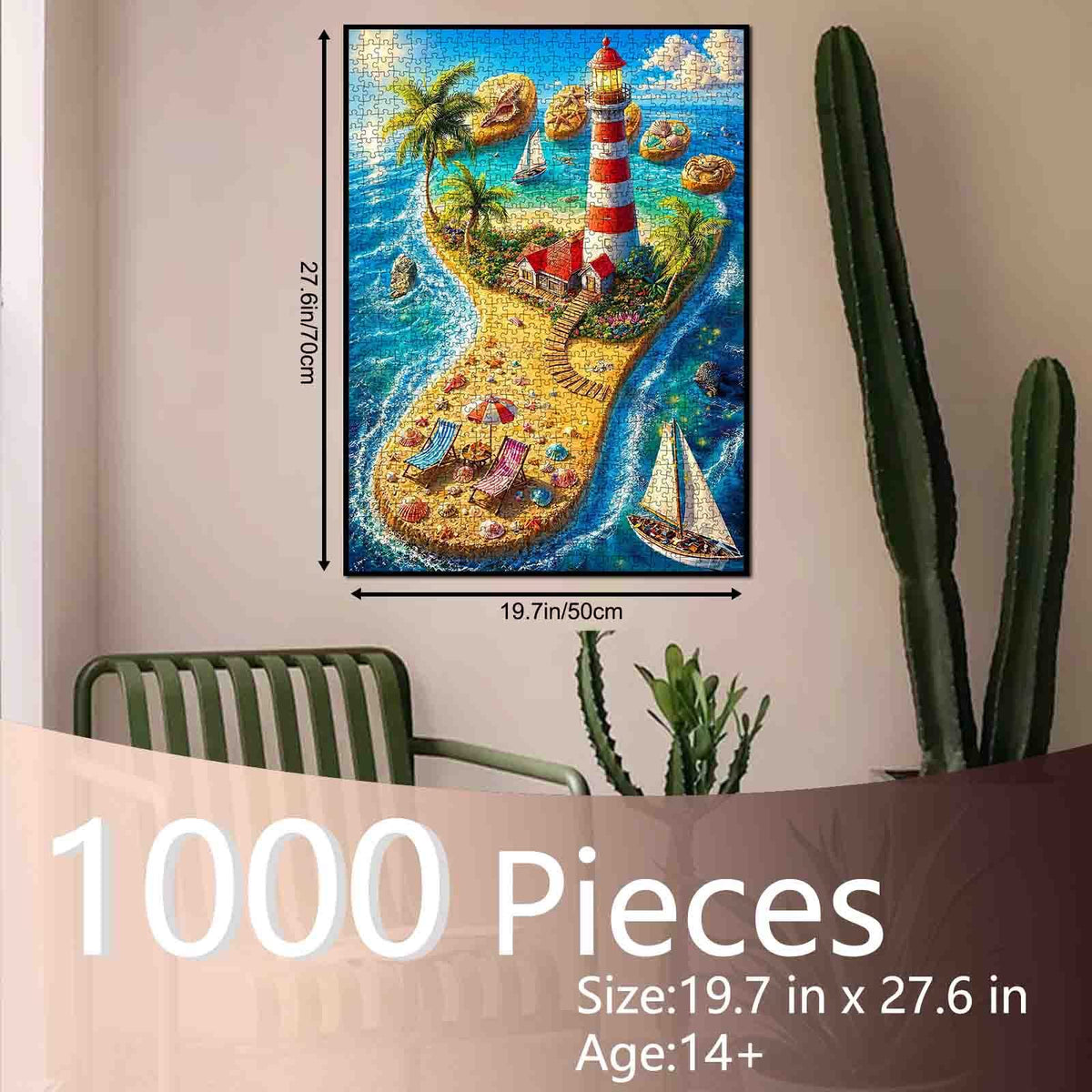 Tropical Lighthouse Paradise Jigsaw Puzzle