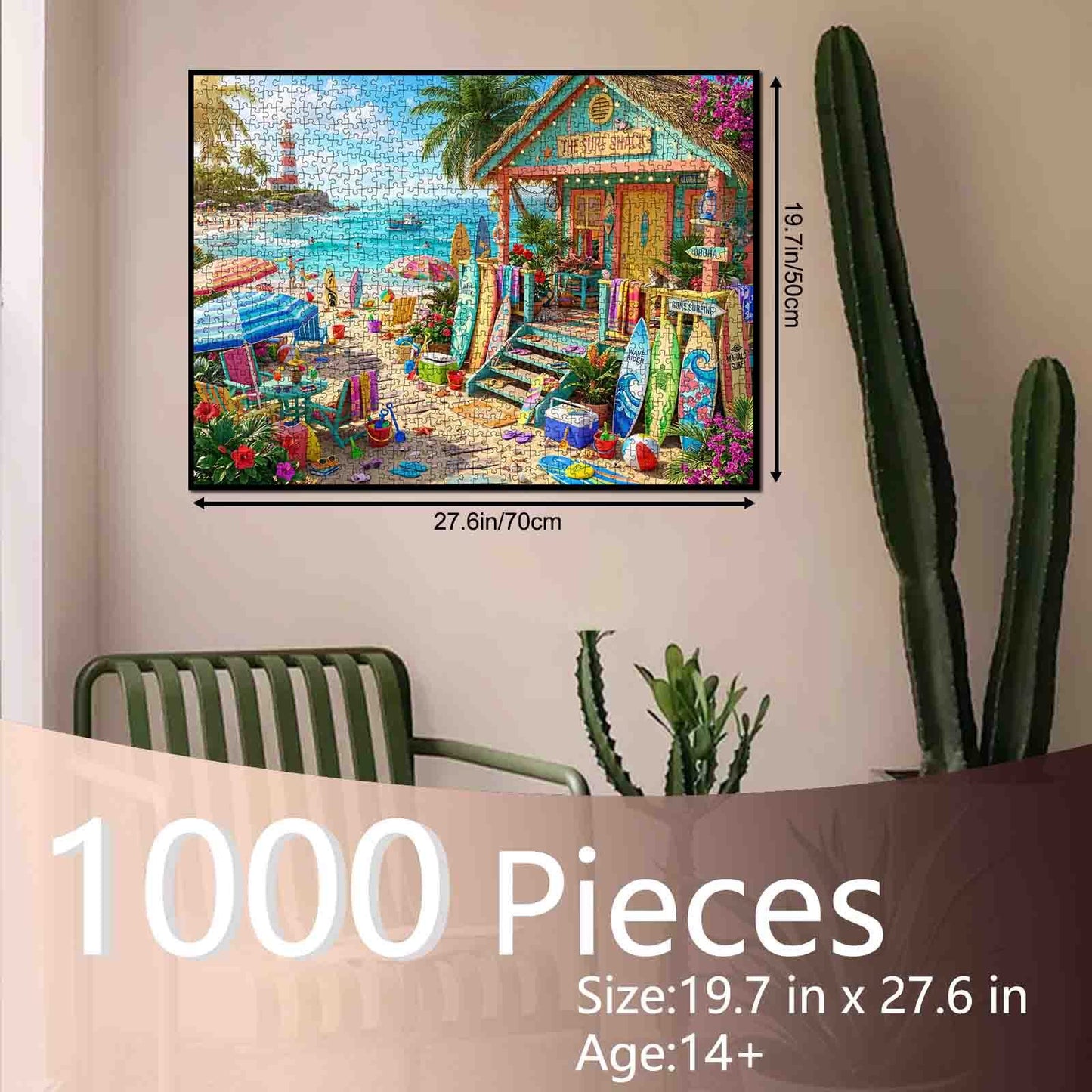 Tropical Surf Shack Beach Paradise Jigsaw Puzzle