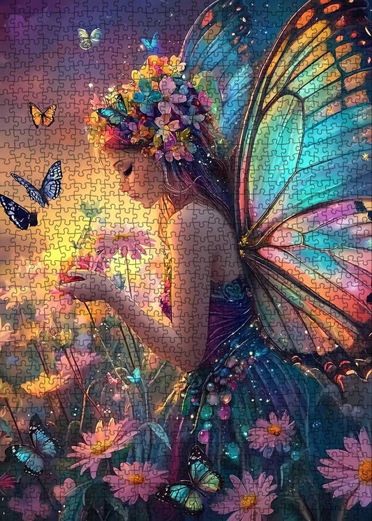Twilight Butterfly Fairy Jigsaw Puzzle