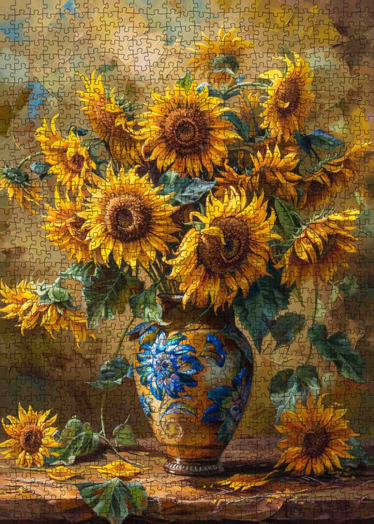 Vase of Sunflowers Jigsaw Puzzle