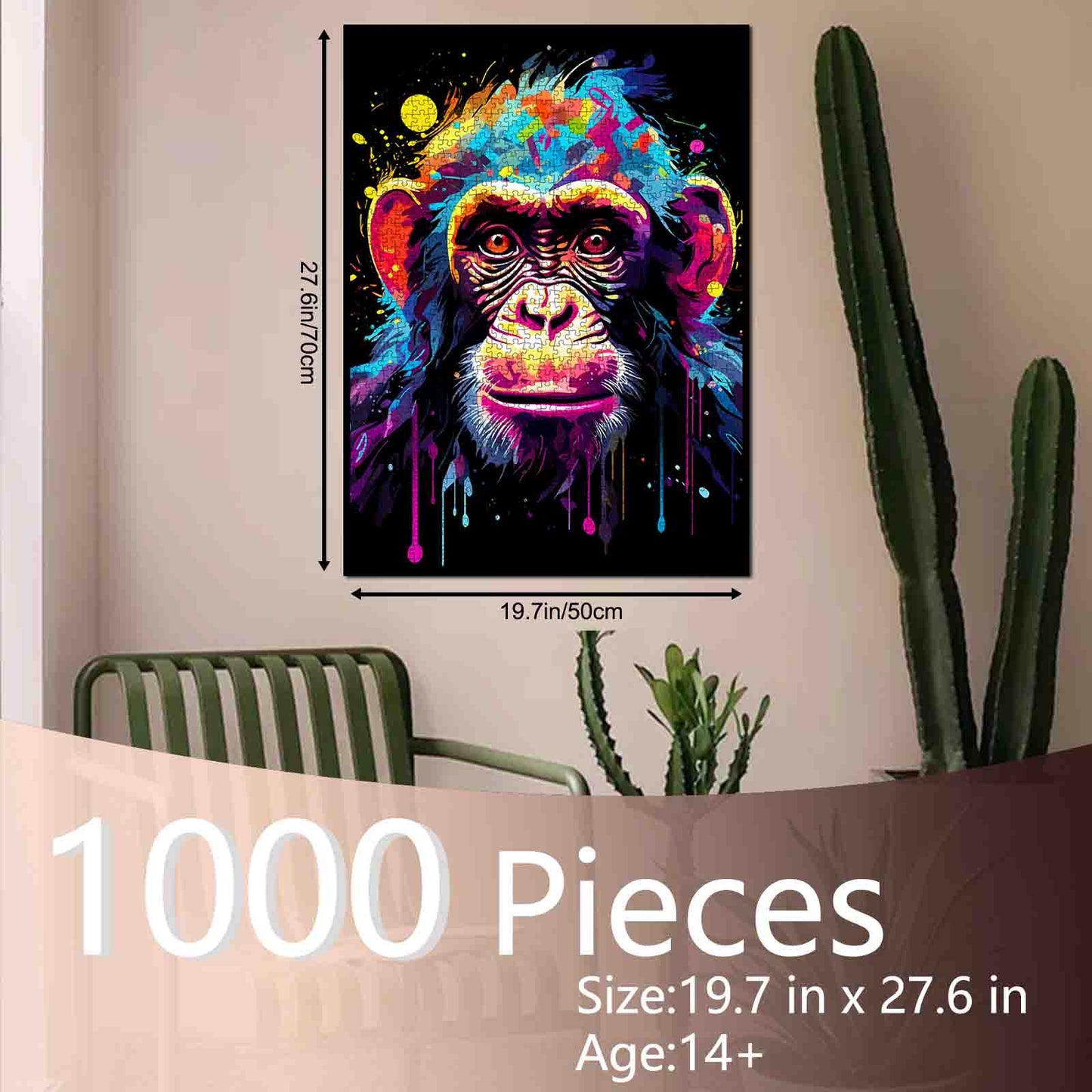 Vibrant Graffiti Monkey Jigsaw Puzzle