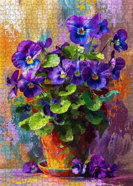 African Violet Painting Jigsaw Puzzles