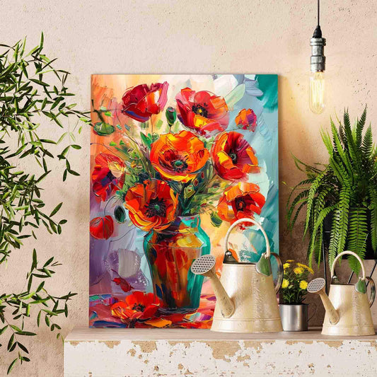 Vibrant Poppy Blossoms Paint by Numbers