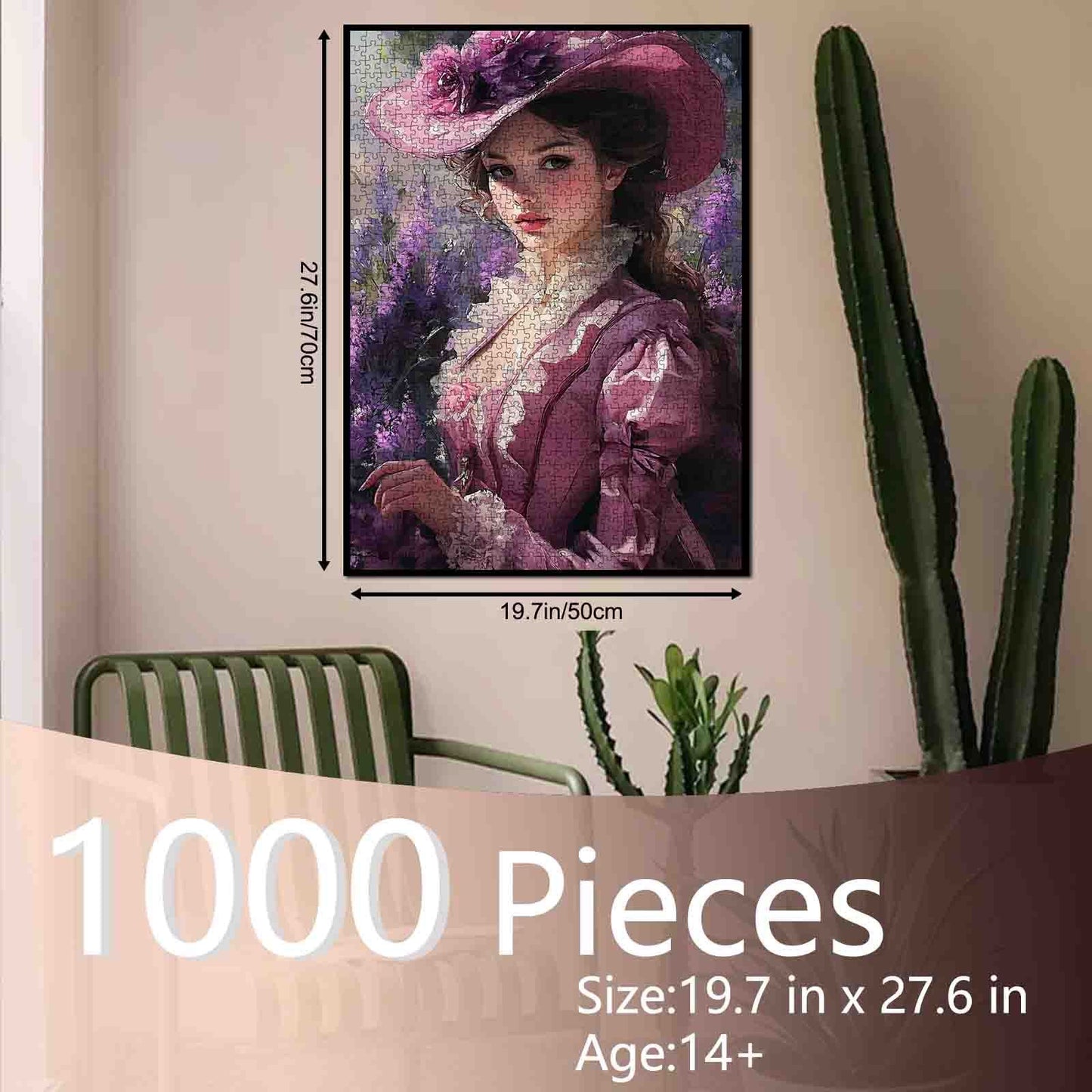 Victorian Lady in Lavender Jigsaw Puzzle