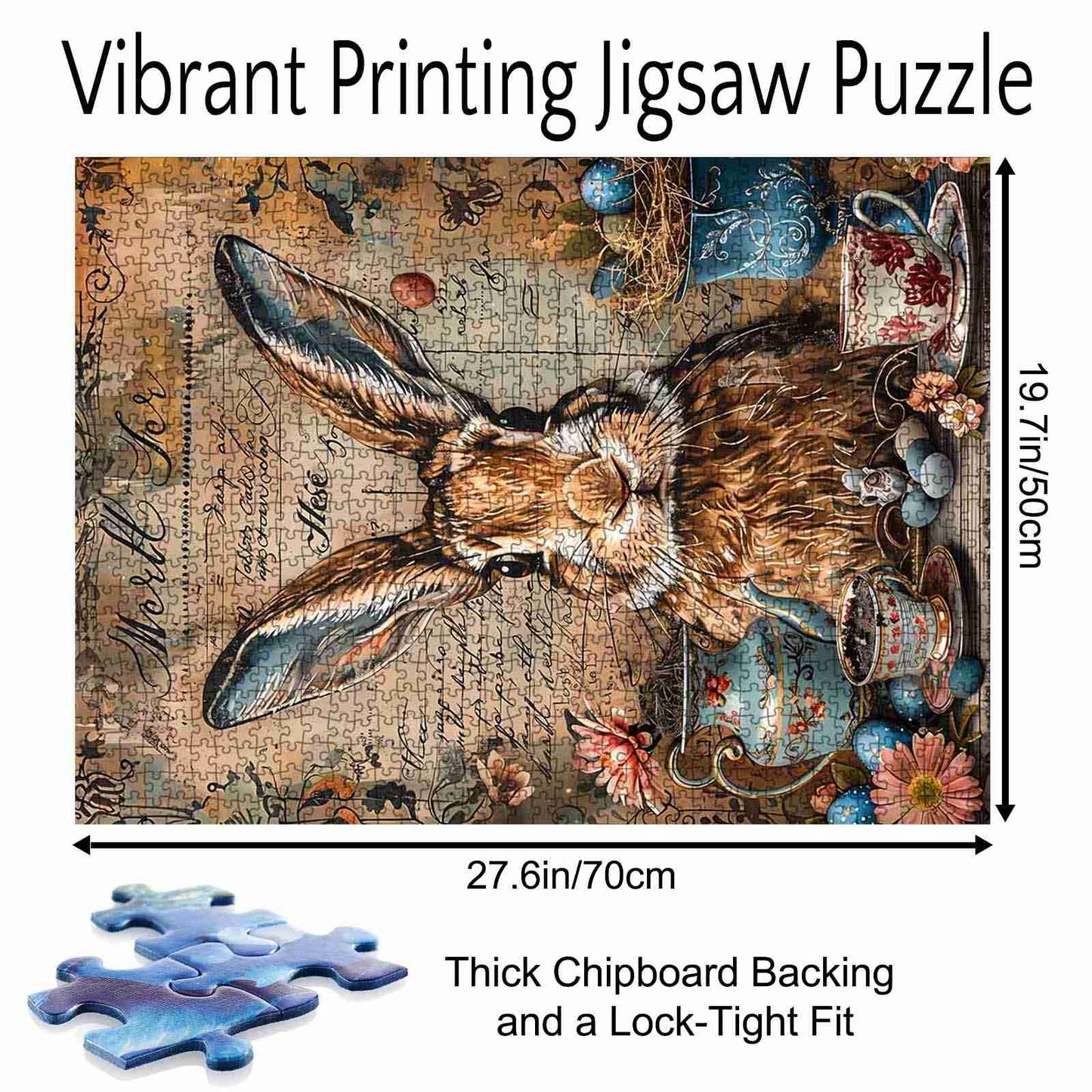 Vintage Brown Bunny Jigsaw Puzzle