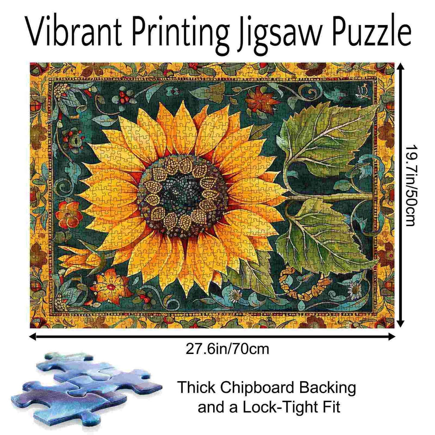 Vintage Sunflower Glory Jigsaw Puzzle