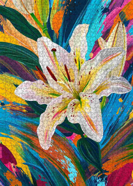 Vivid Lily Bloom Jigsaw Puzzle