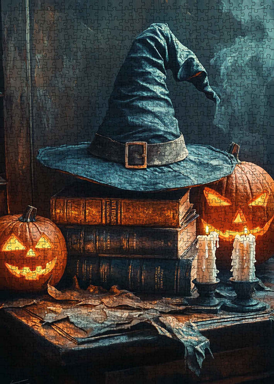 Witch Hat Pumpkin Magic Jigsaw Puzzle