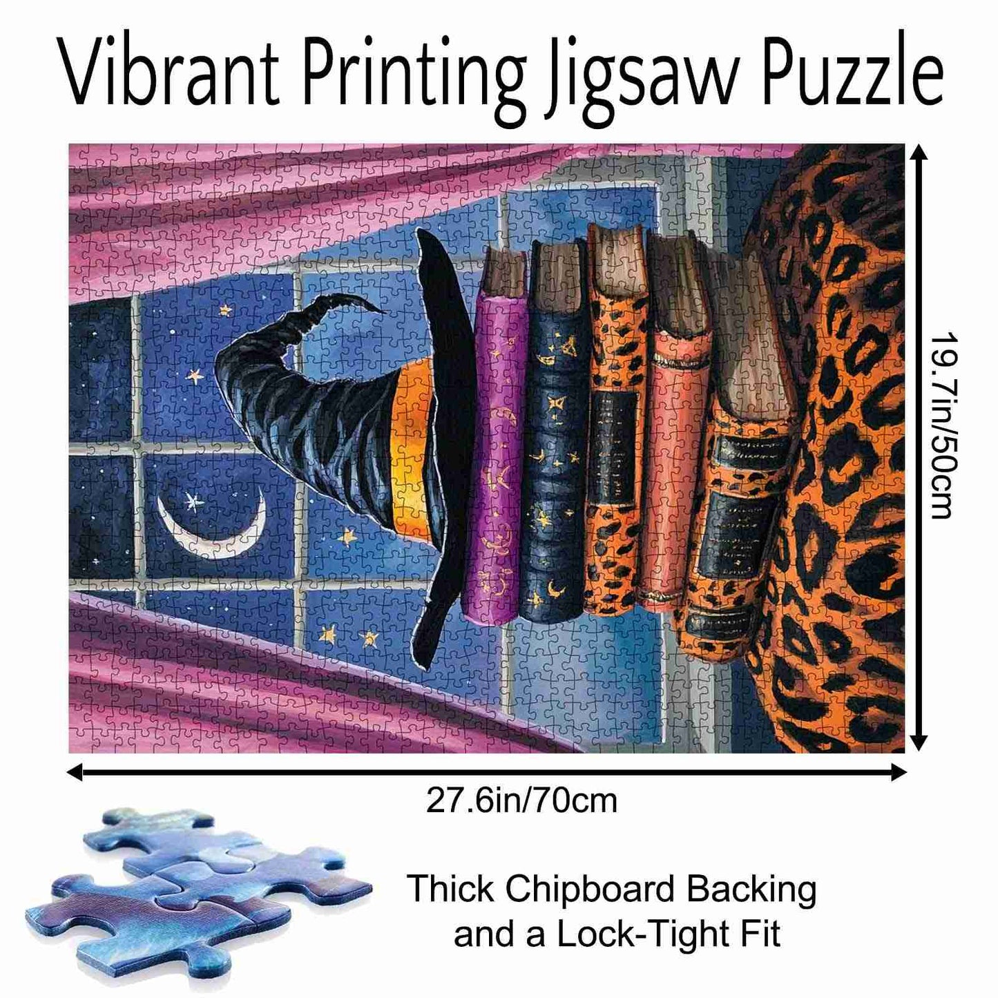 Witch Hat and Spell Books Jigsaw Puzzle