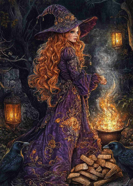 Witch by the Fire Jigsaw Puzzle
