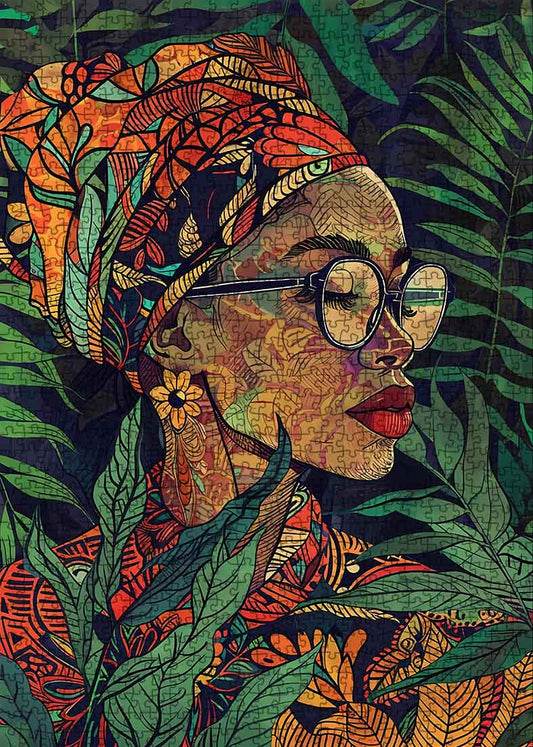 African Botanical Portrait Jigsaw Puzzle - Tucocoo