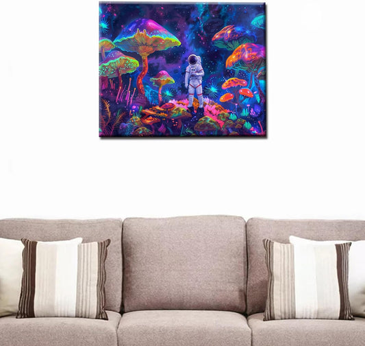 Astronaut on Mushroom Planet Paint by Numbers - Tucocoo