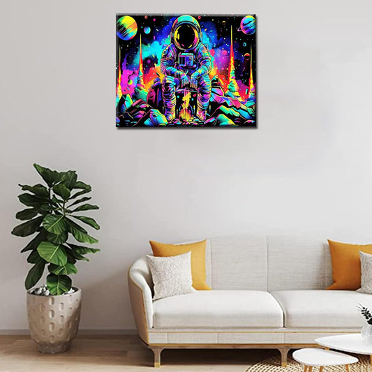 Astronaut Sitting on Rock Paint by Numbers - Tucocoo