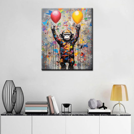 Baby gorilla Graffiti Art Paint by Numbers - Tucocoo