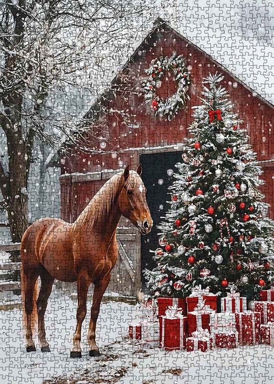 Christmas Barn Jigsaw Puzzle - Tucocoo