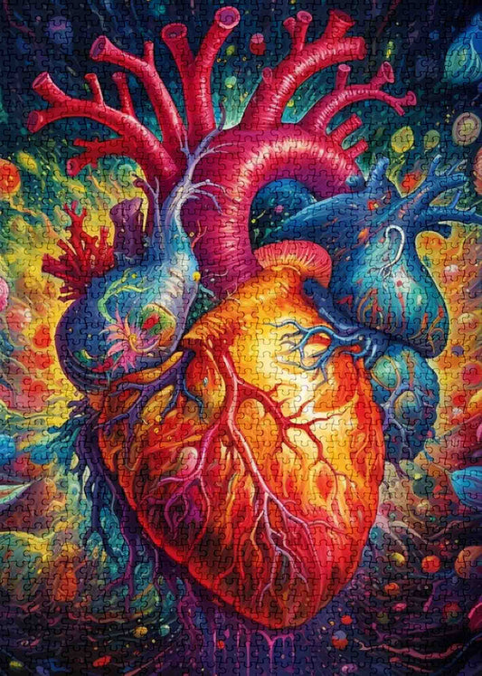 Colorful Anatomical Heart Jigsaw Puzzles - Tucocoo