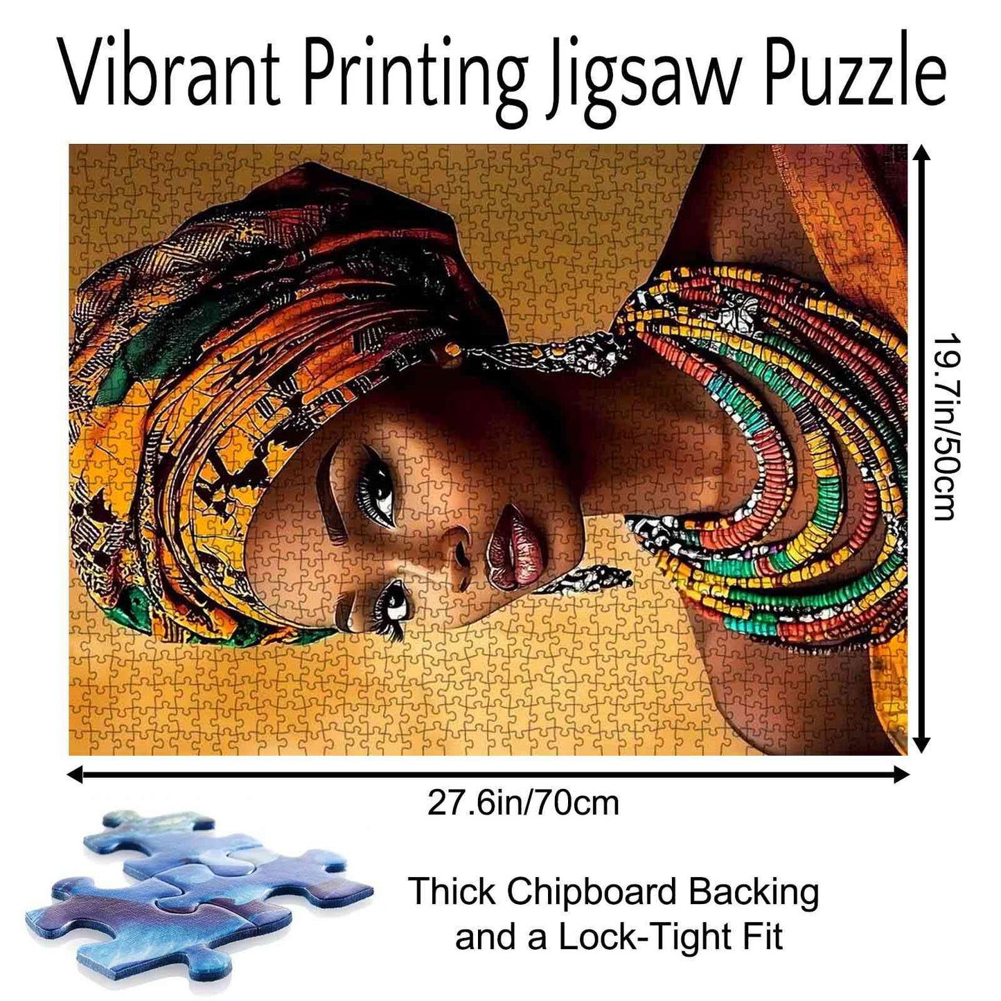 Elegant African Beauty Jigsaw Puzzle - Tucocoo