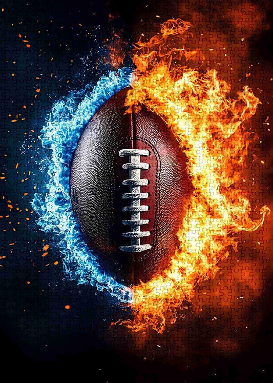 Fire and Ice Football Sport Jigsaw Puzzles - Tucocoo