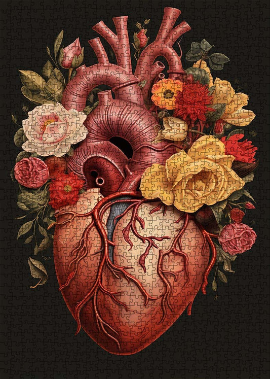 Floral Heart Jigsaw Puzzle - Tucocoo