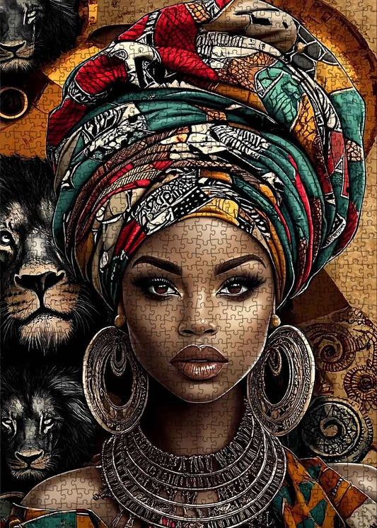 Majestic African Beauty Jigsaw Puzzle - Tucocoo