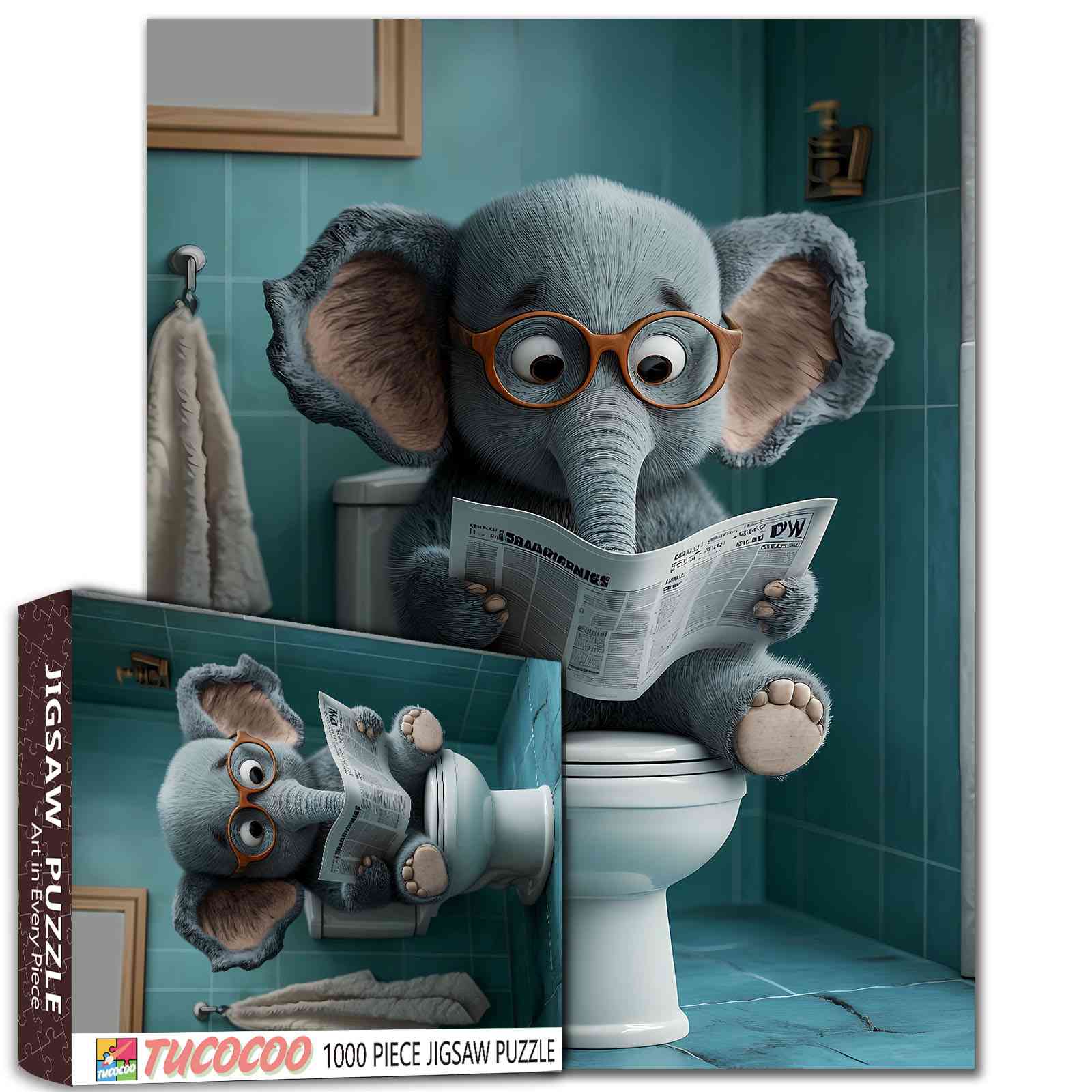 Puzzle Éléphant ludique à lunettes – Tucocoo