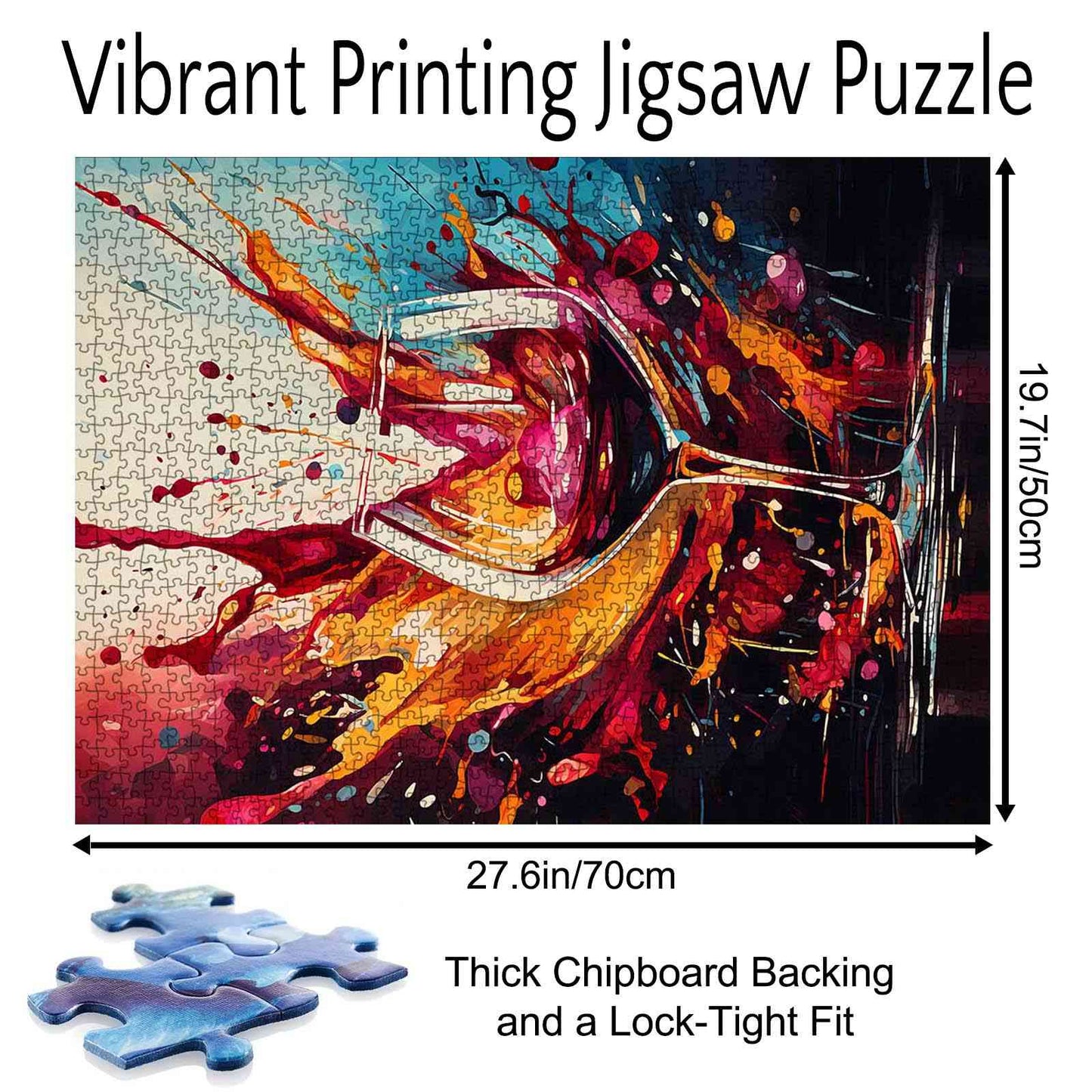Vibrant Wine Splash Jigsaw Puzzle - Tucocoo