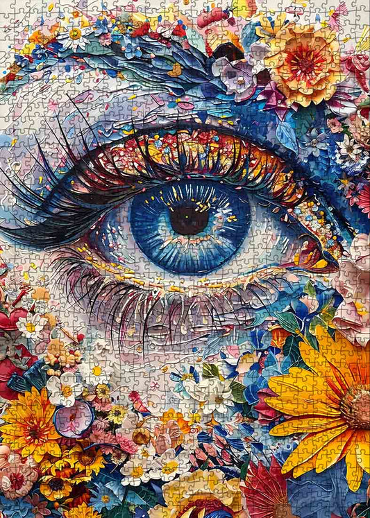 Vivid Floral Eye Jigsaw Puzzle - Tucocoo