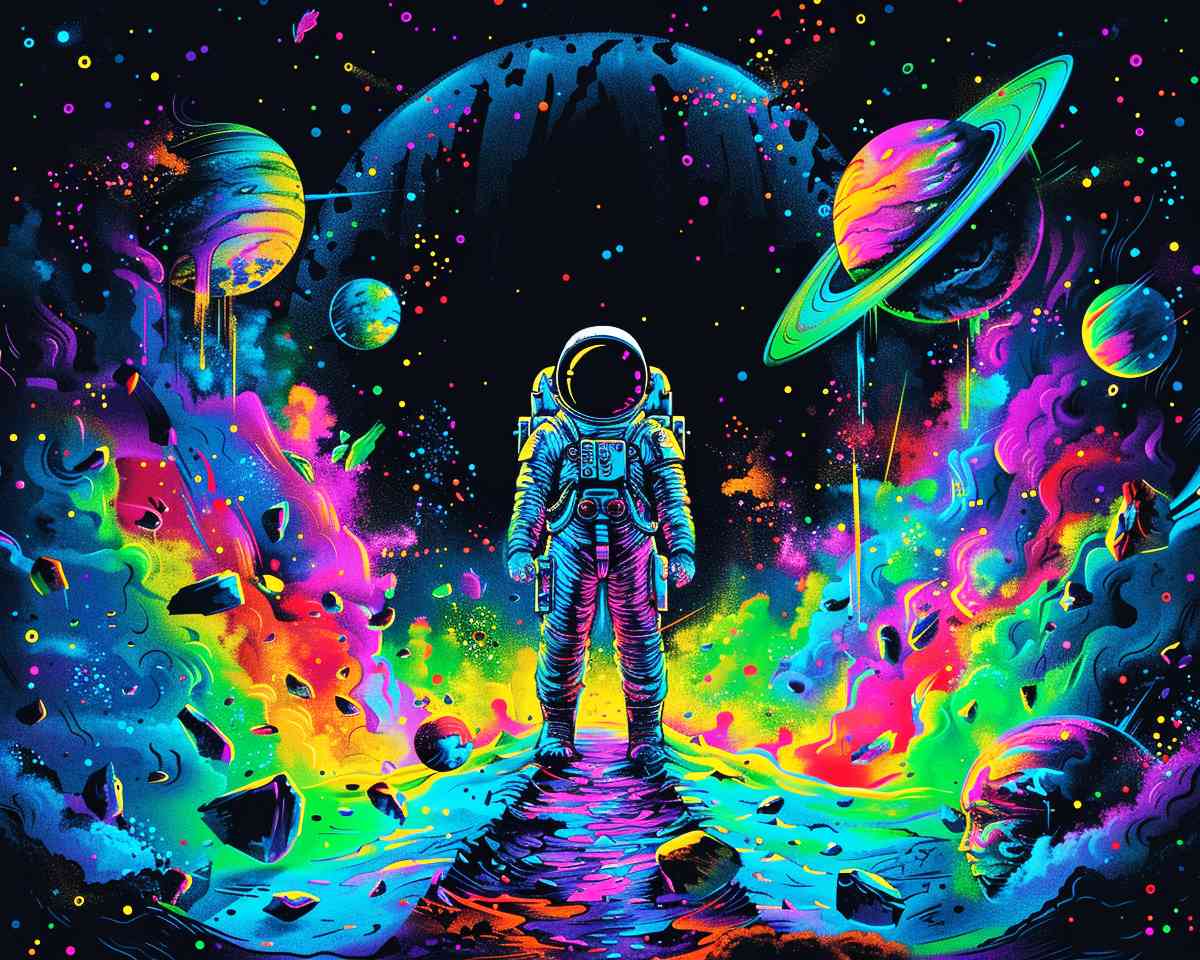 Astronaut in the Space Paint by Numbers Tucocoo