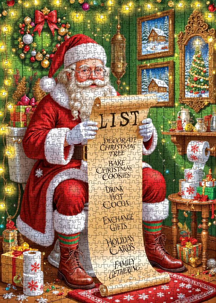 Santa’s Christmas Checklist Jigsaw Puzzle