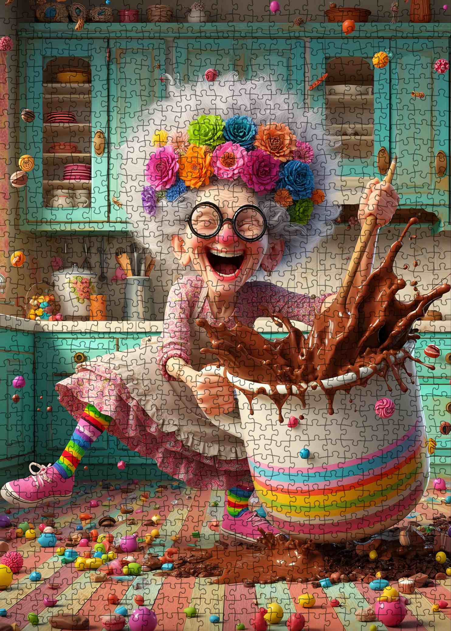Joyful Chocolate Chaos Jigsaw Puzzle – Tucocoo