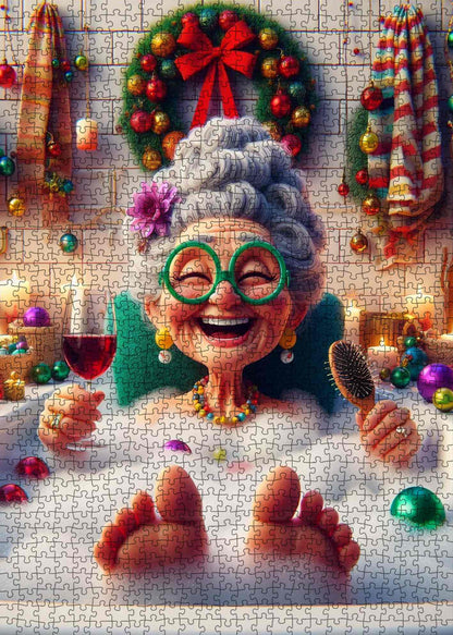 Christmas Bubble Bath Joy Jigsaw Puzzle