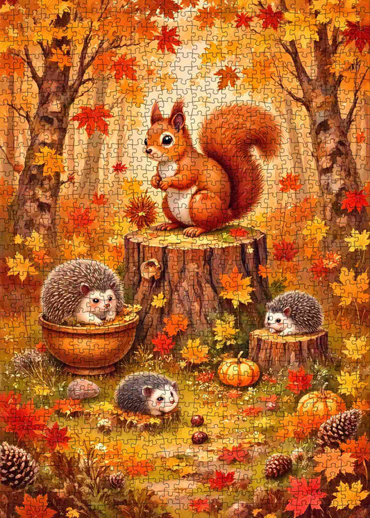 Autumn Woodland Friends Jigsaw Puzzle
