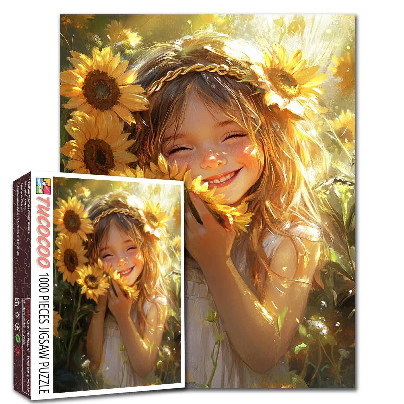 Sunflower Girl Jigsaw Puzzle
