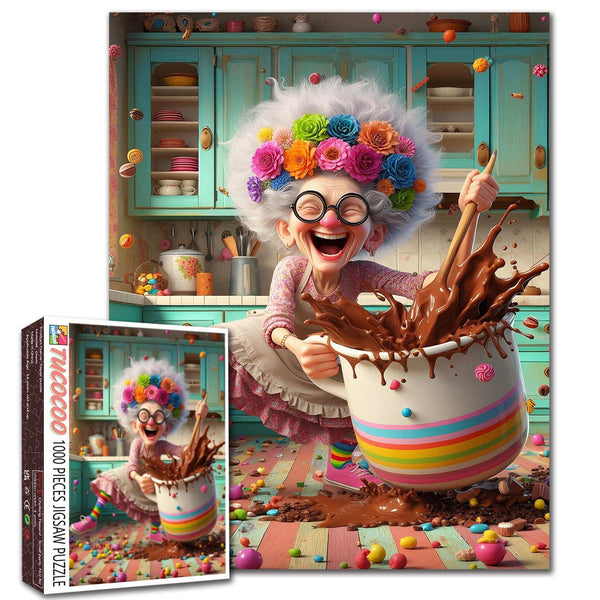 ドロップチョコレート  YOU WORLD   アート Joyful Chocolate Chaos Jigsaw Puzzle – Tucocoo