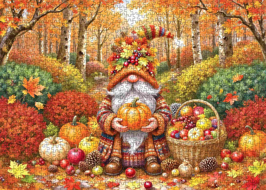 Autumn Forest Gnome Jigsaw Puzzle
