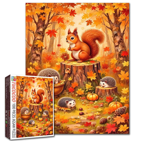 Autumn Woodland Friends Jigsaw Puzzle