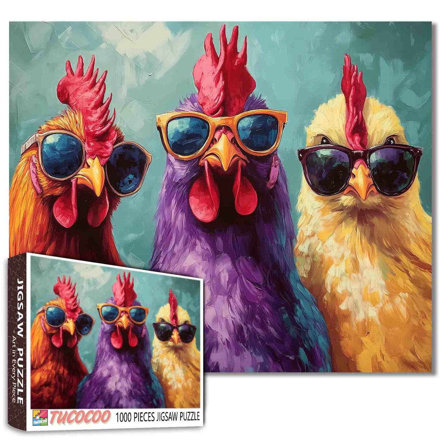 Rustic Chickens Jigsaw Puzzle