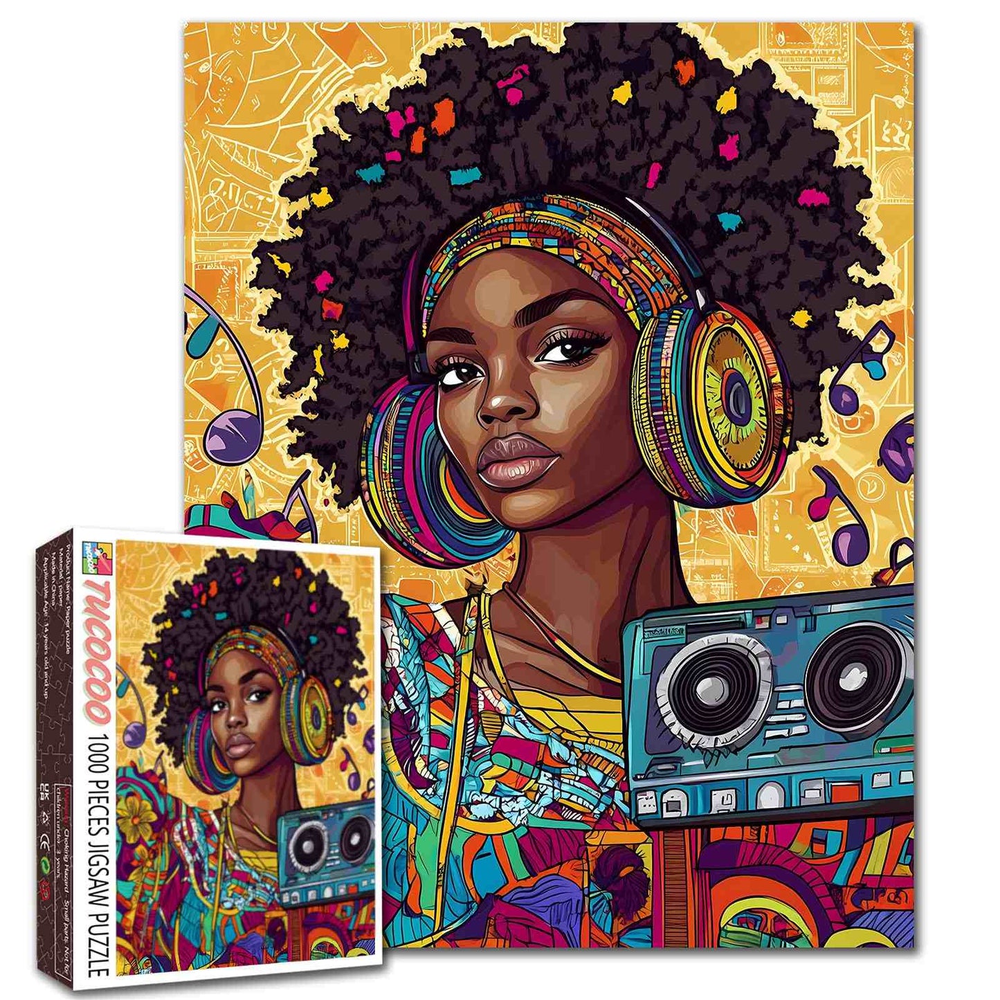 Rock and Roll Girl Jigsaw Puzzle