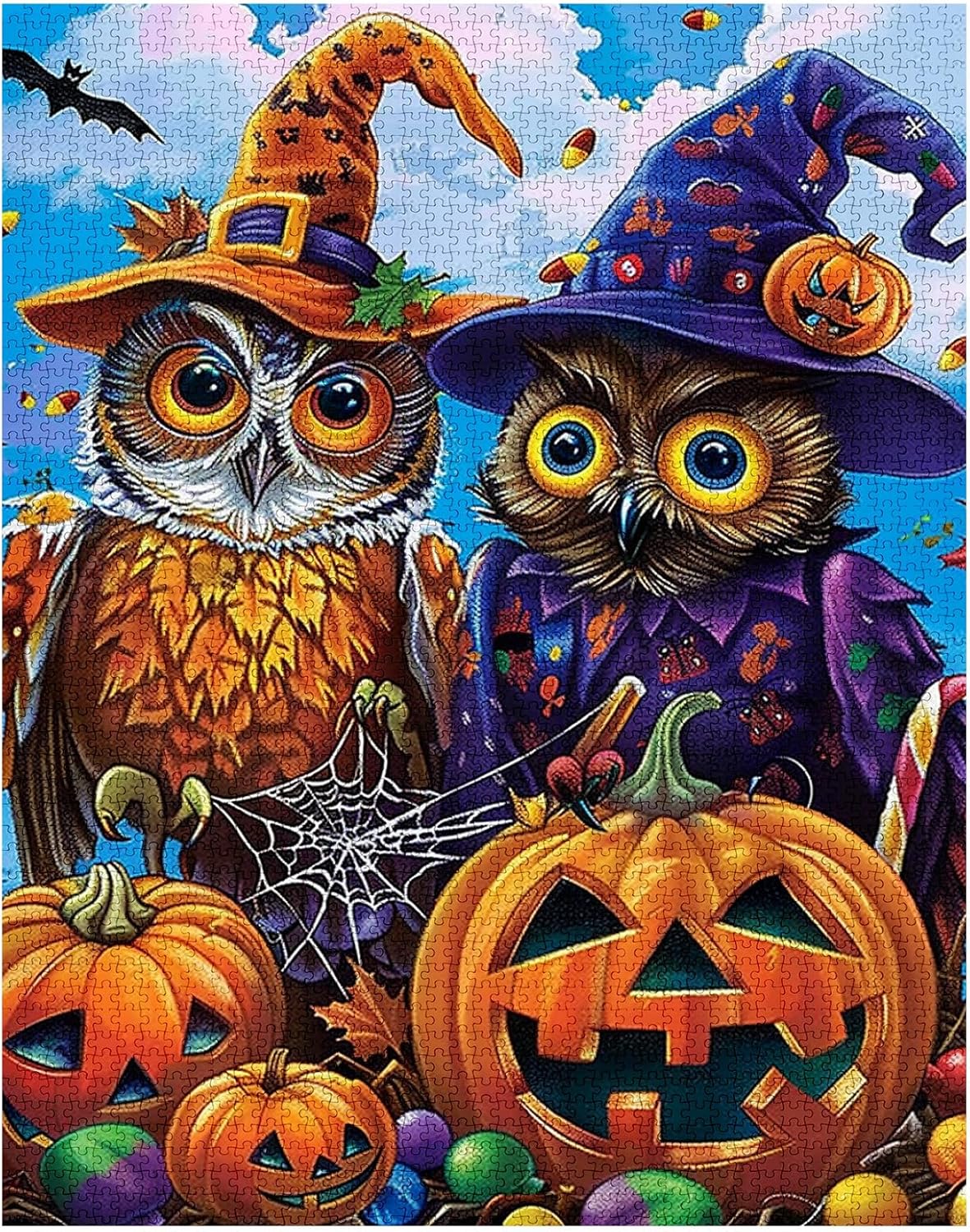 2 Cute Owls under the Blue Sky Jigsaw Puzzles - Tucocoo