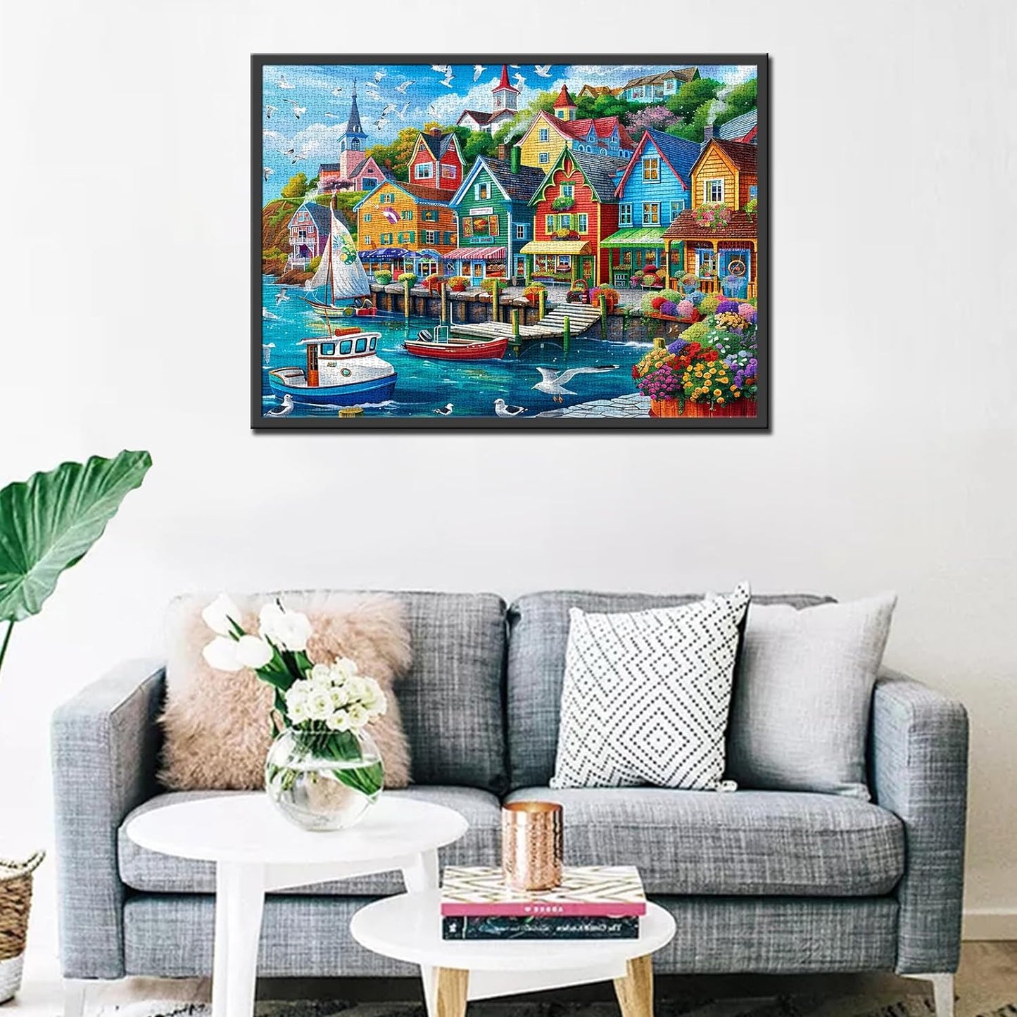 Colorful Seaside Town Jigsaw Puzzles