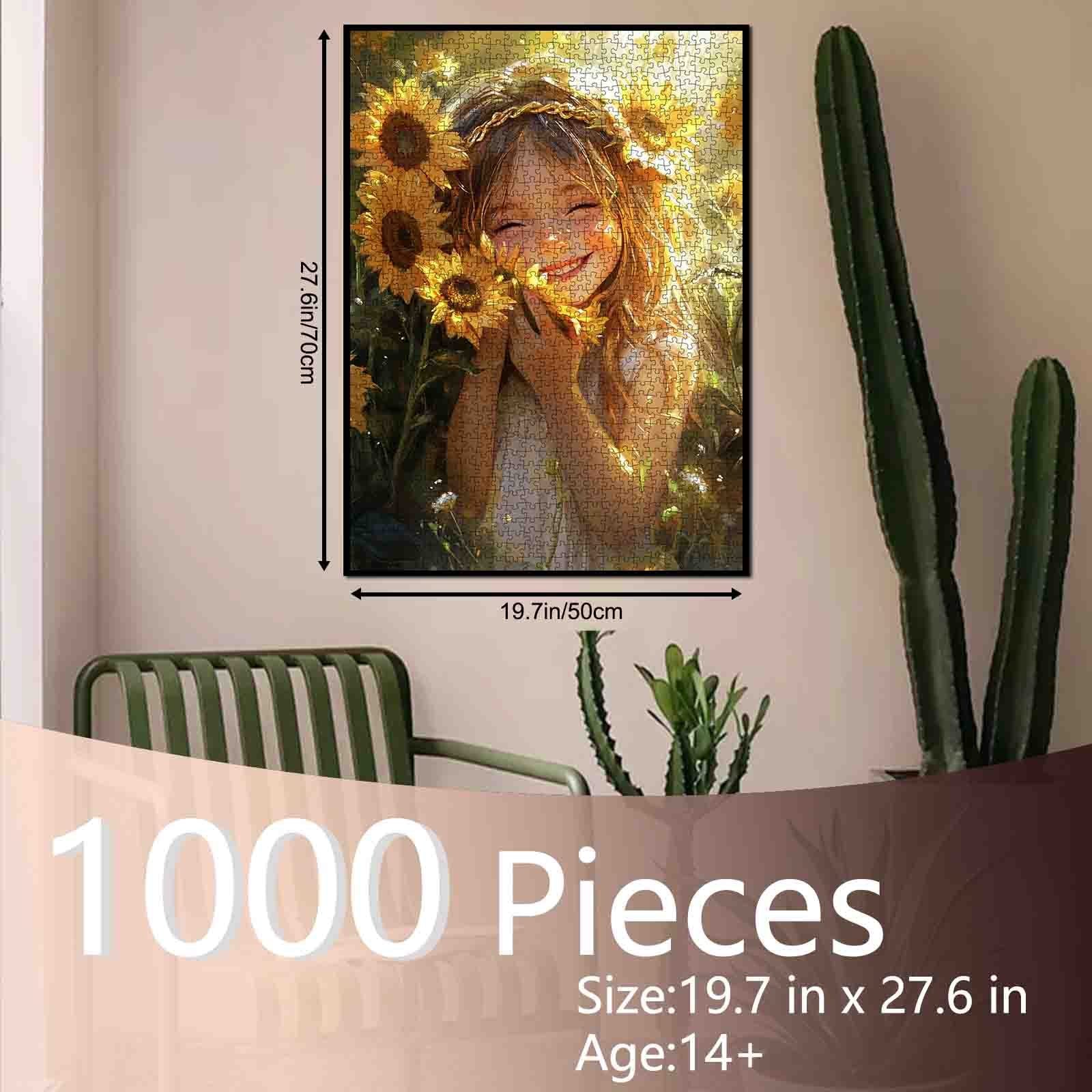 Sunflower Girl Jigsaw Puzzle