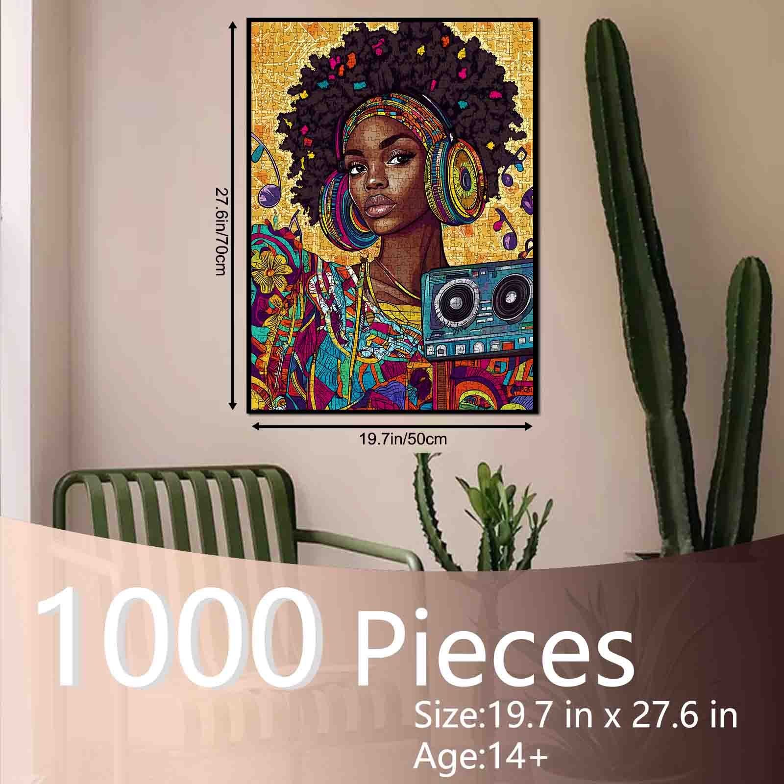 Rock and Roll Girl Jigsaw Puzzle