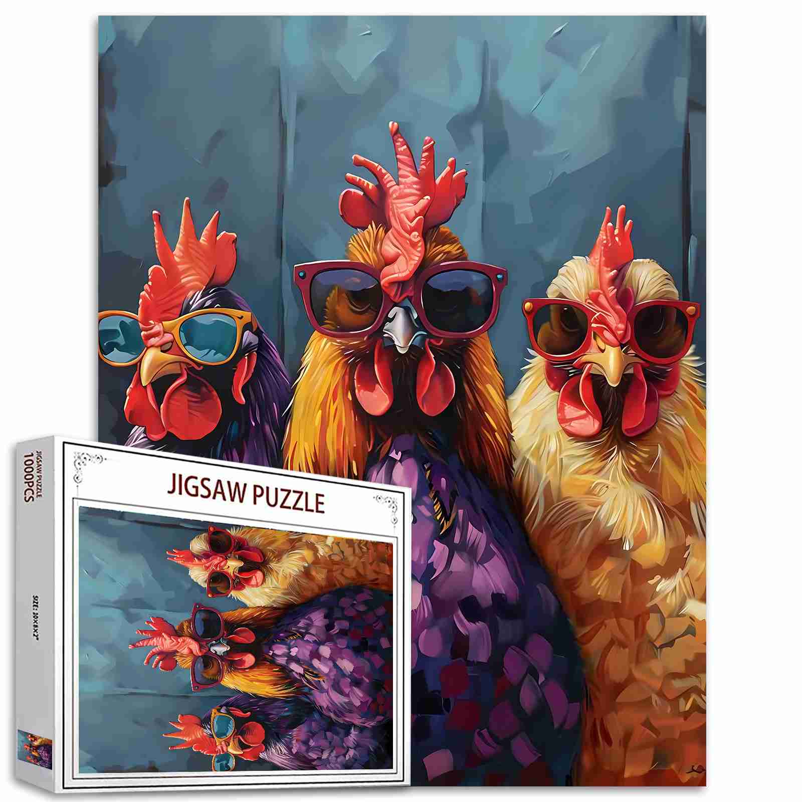 3 Cool Chickens Jigsaw Puzzles - Tucocoo